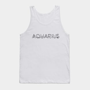 Aquarius celestial typography Tank Top